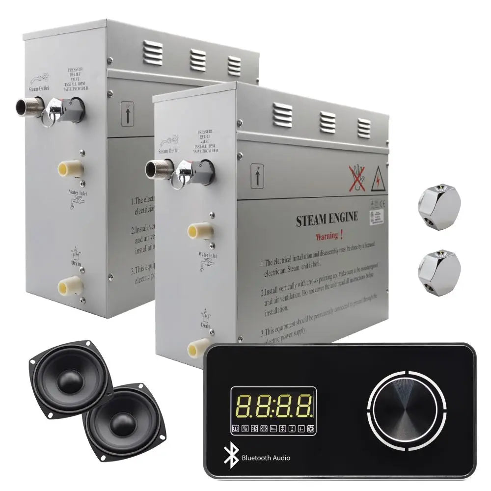 Steam Planet Superior Encore Plus 18kw Self-Draining Steam Bath Generator with Bluetooth Horizontal Digital Keypad in Black-Steam Generator-Homeward Bath-Luxury Steam Showers
