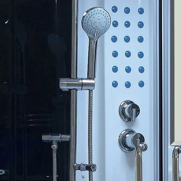 White Valencia Steam Shower-Steam Shower-Tub Combo-Maya Bath-Luxury Steam Showers