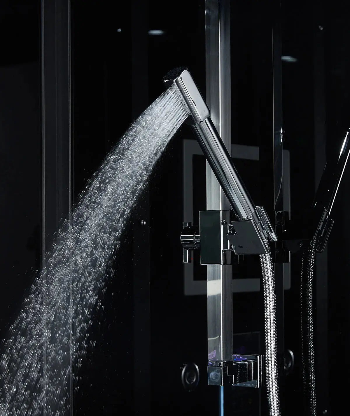 Black Platinum Anzio-L Steam Shower-Walk-In-Maya Bath-Luxury Steam Showers