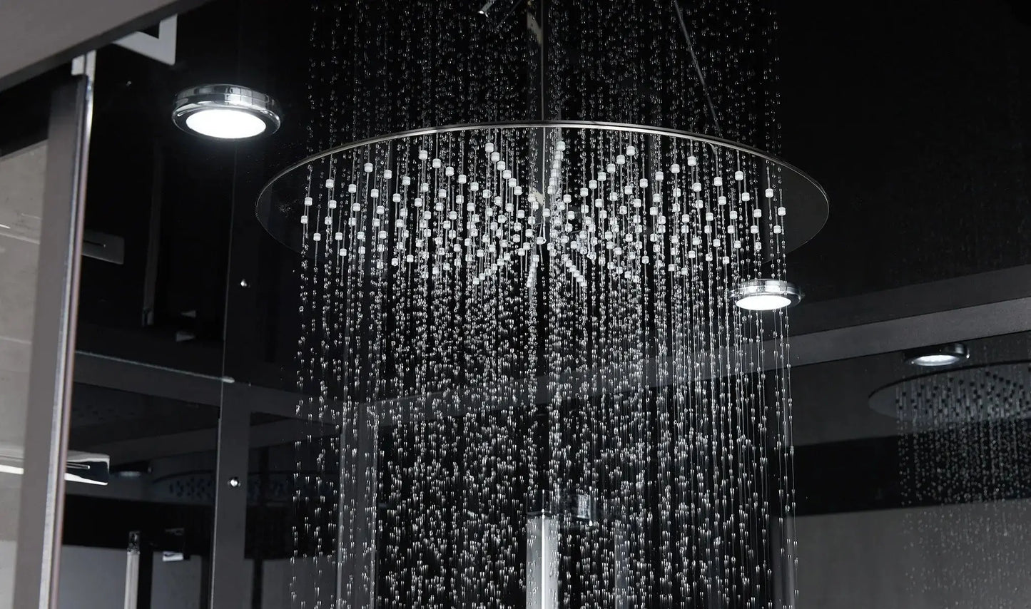 Black Platinum Anzio-L Steam Shower-Walk-In-Maya Bath-Luxury Steam Showers