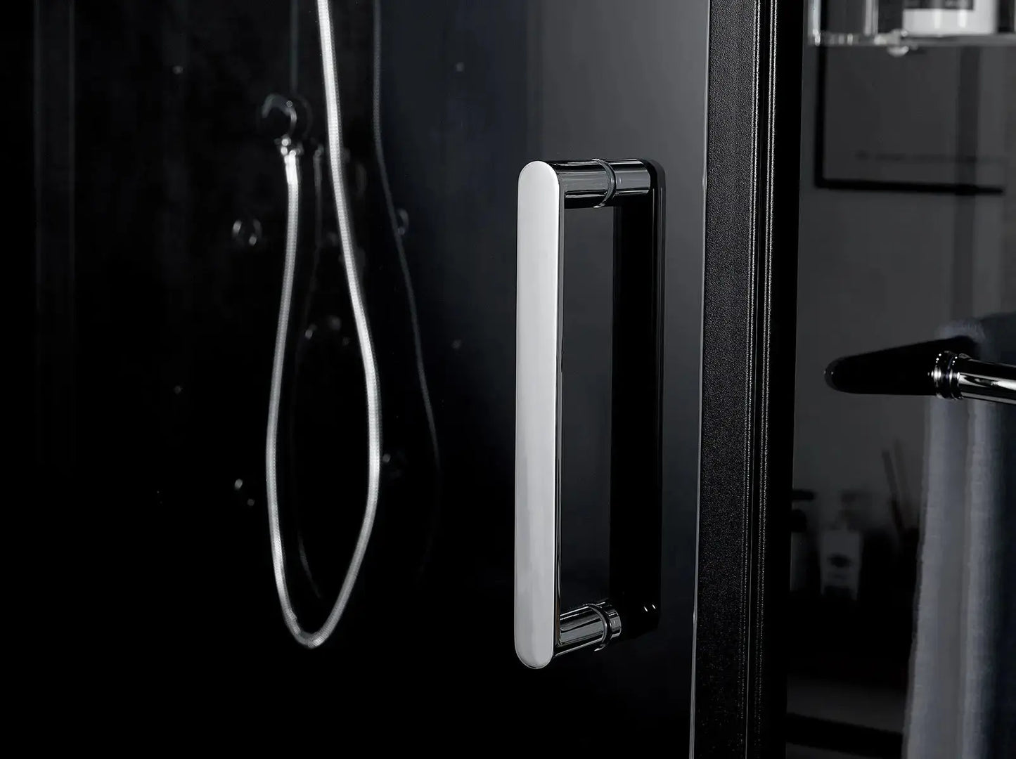 Black Platinum Anzio-L Steam Shower-Walk-In-Maya Bath-Luxury Steam Showers