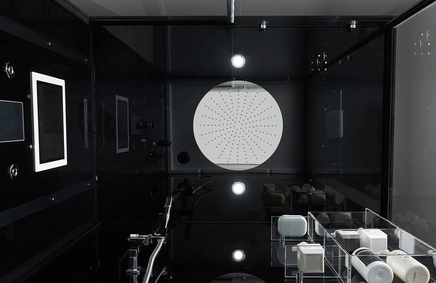 Black Platinum Anzio-L Steam Shower-Walk-In-Maya Bath-Luxury Steam Showers