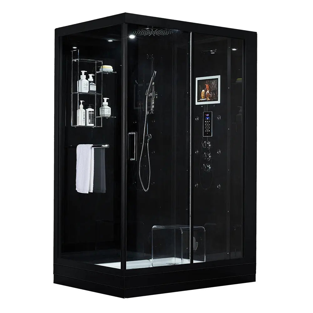 Black Platinum Anzio-R Steam Shower-Walk-In-Maya Bath-Luxury Steam Showers