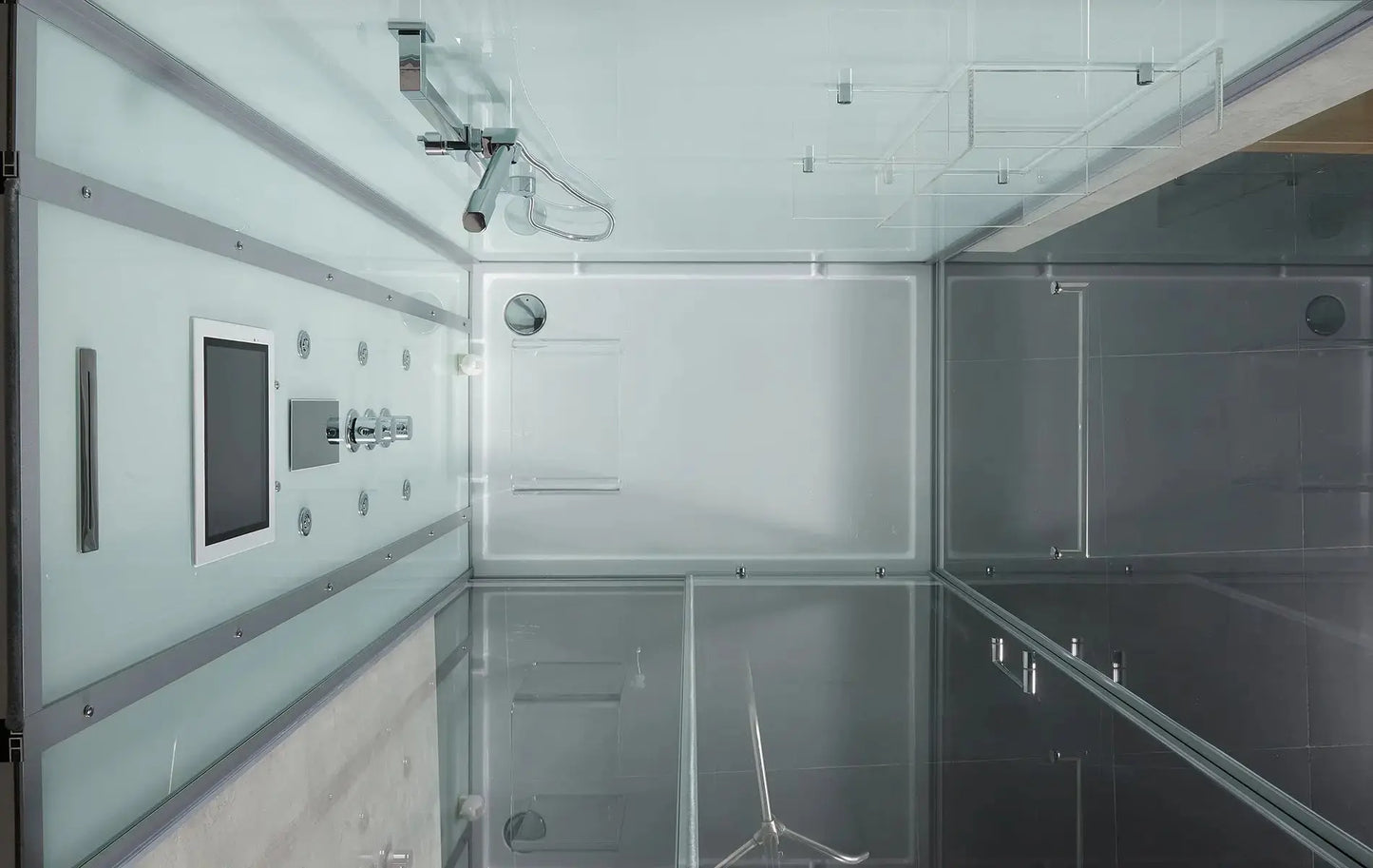 White Platinum Anzio-L Steam Shower-Walk-In-Maya Bath-Luxury Steam Showers