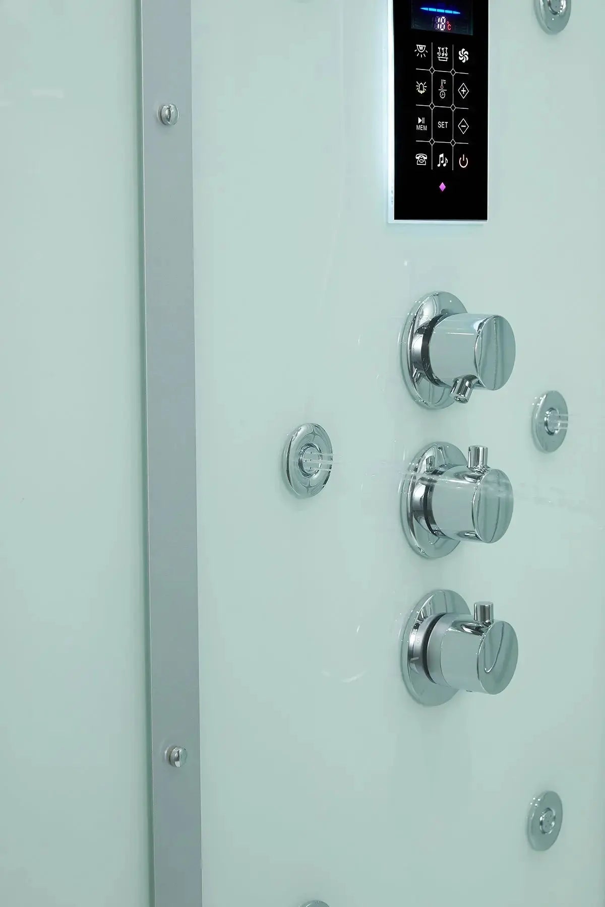 White Platinum Anzio-L Steam Shower-Walk-In-Maya Bath-Luxury Steam Showers