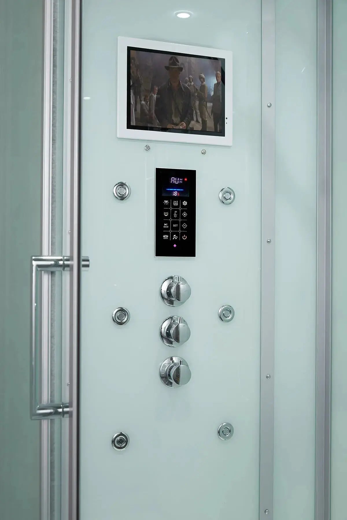White Platinum Anzio-L Steam Shower-Walk-In-Maya Bath-Luxury Steam Showers