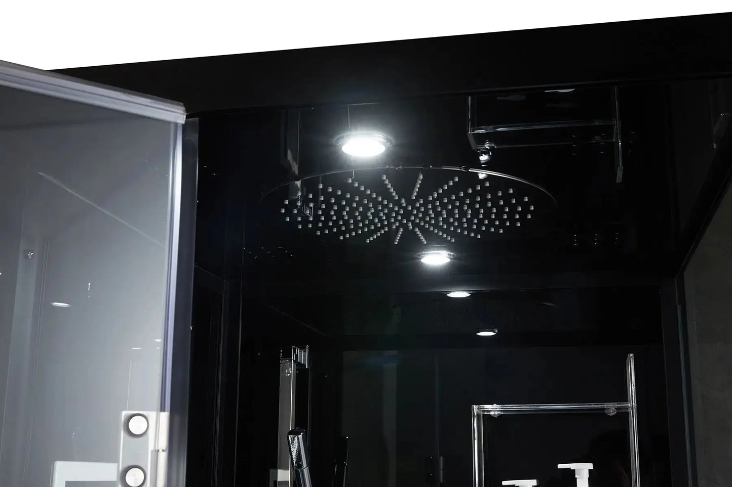 Black Platinum Arezzo-L Steam Shower-Walk-In-Maya Bath-Luxury Steam Showers