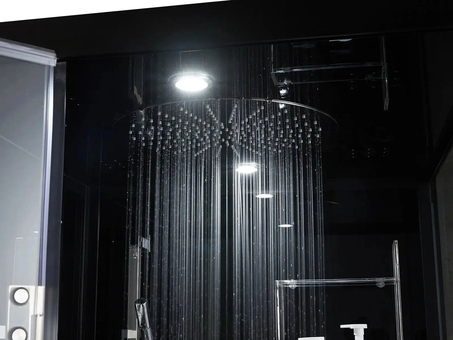 Black Platinum Arezzo-L Steam Shower-Walk-In-Maya Bath-Luxury Steam Showers