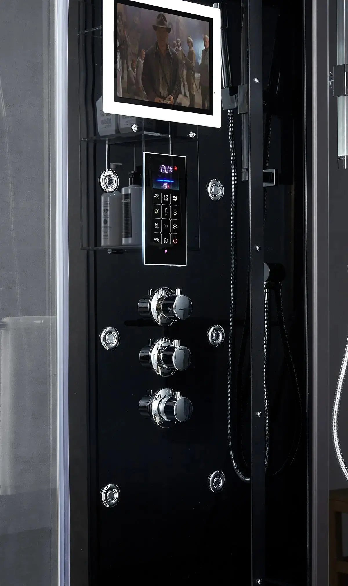 Black Platinum Arezzo-L Steam Shower-Walk-In-Maya Bath-Luxury Steam Showers