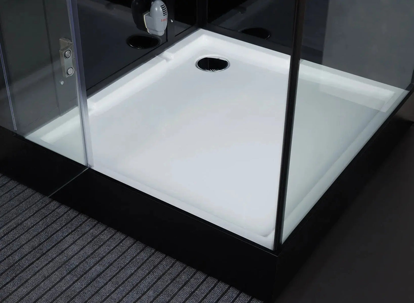 Black Platinum Arezzo-L Steam Shower-Walk-In-Maya Bath-Luxury Steam Showers
