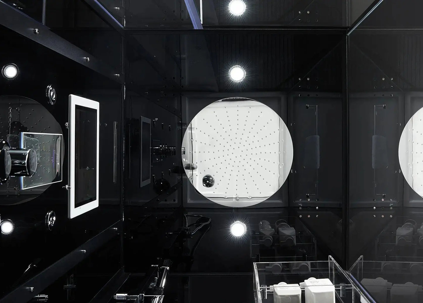 Black Platinum Arezzo-L Steam Shower-Walk-In-Maya Bath-Luxury Steam Showers