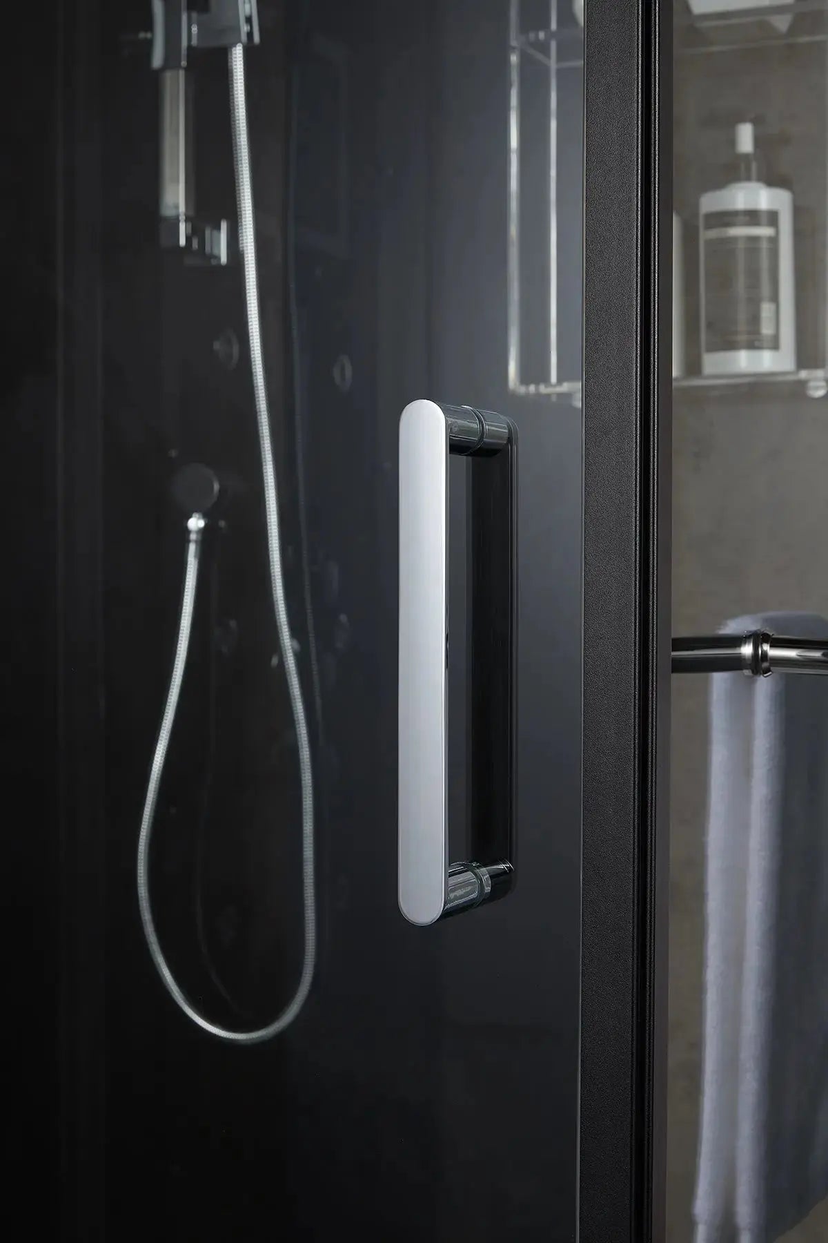 Black Platinum Arezzo-L Steam Shower-Walk-In-Maya Bath-Luxury Steam Showers