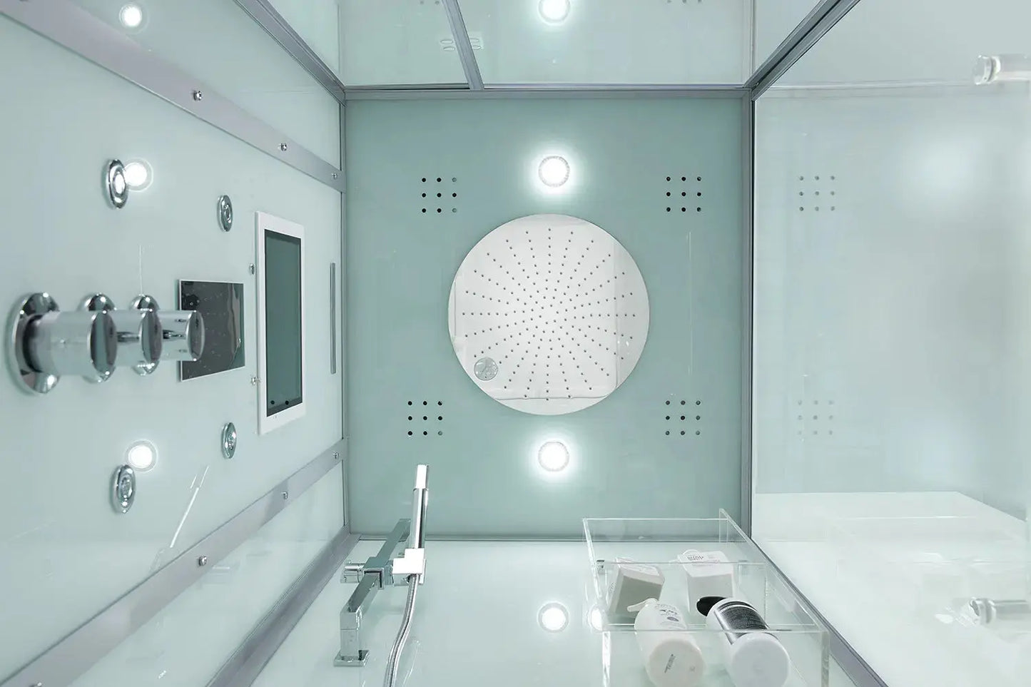 White Platinum Arezzo-L Steam Shower-Walk-In-Maya Bath-Luxury Steam Showers