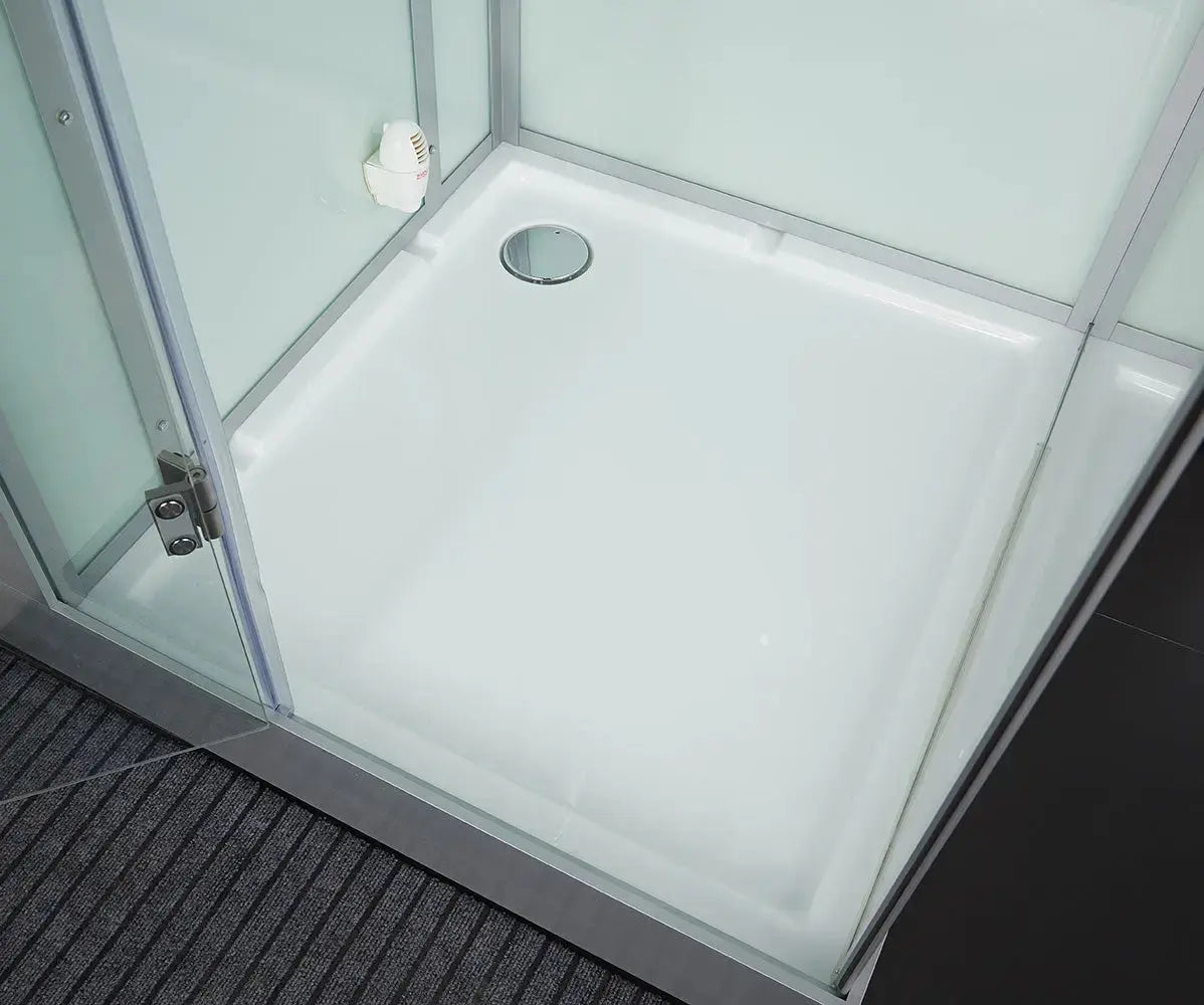 White Platinum Arezzo-L Steam Shower-Walk-In-Maya Bath-Luxury Steam Showers