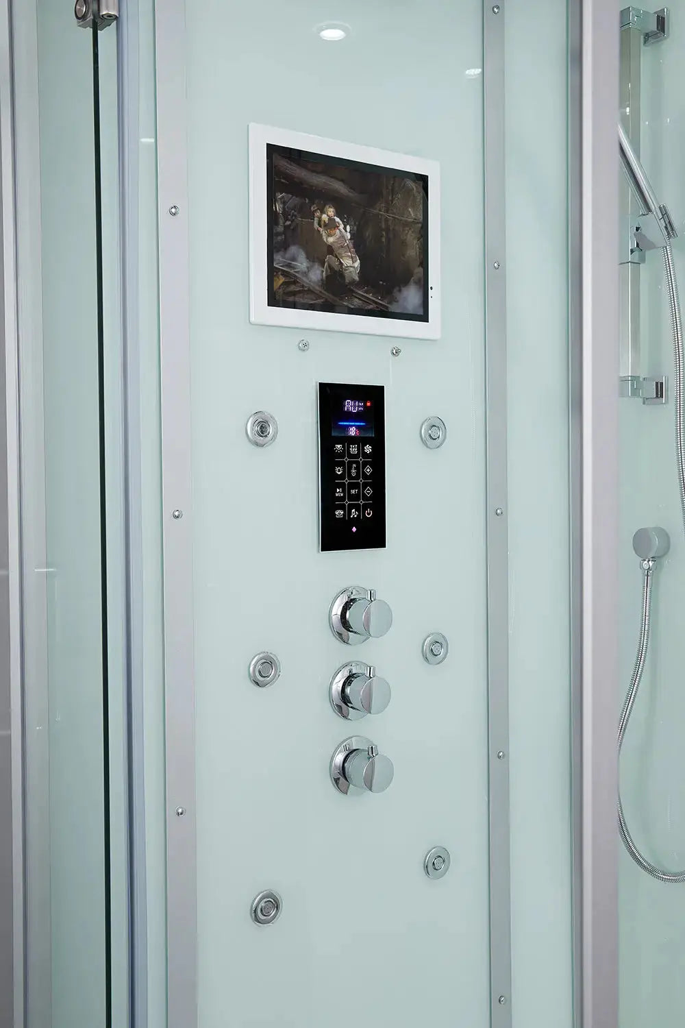 White Platinum Arezzo-L Steam Shower-Walk-In-Maya Bath-Luxury Steam Showers