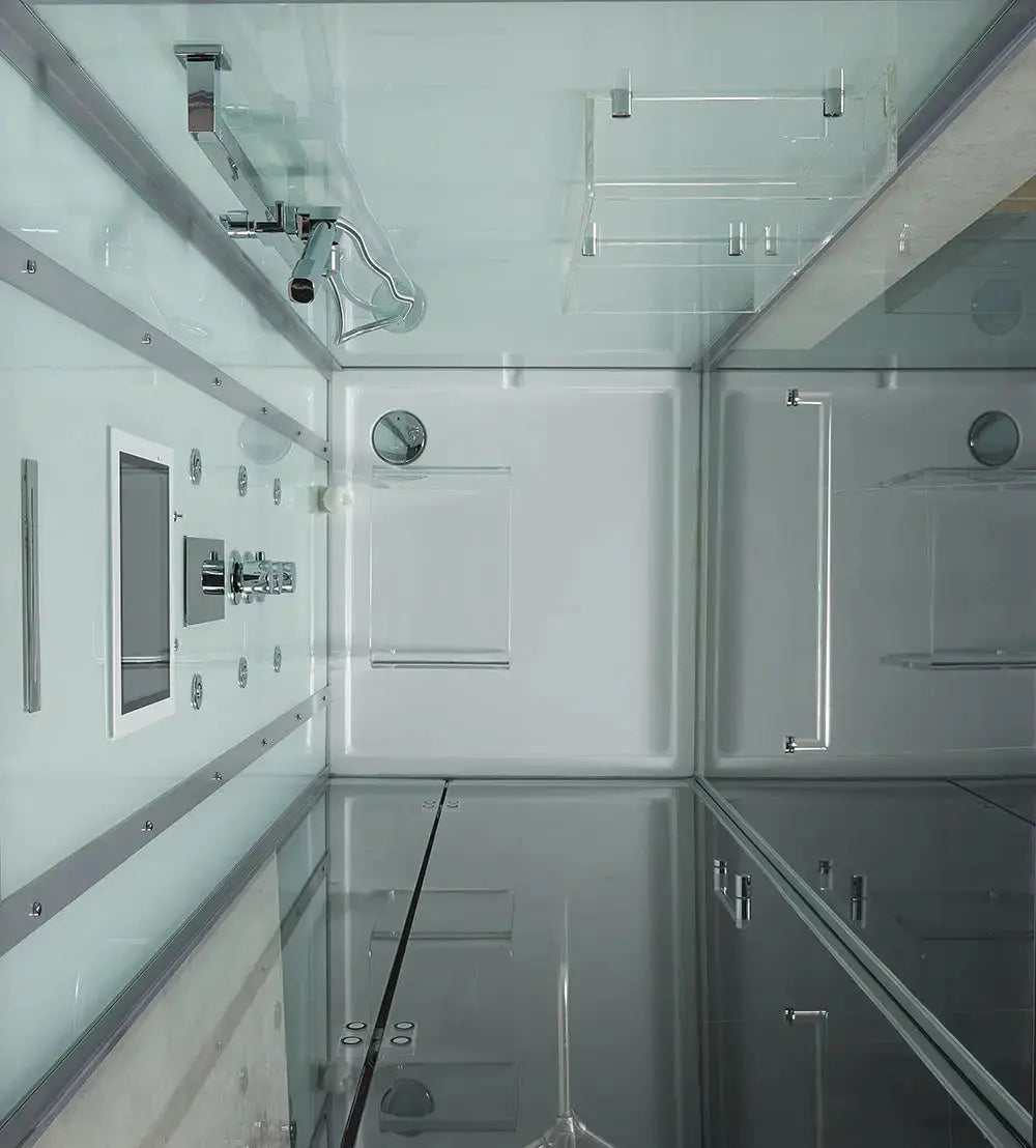 White Platinum Arezzo-L Steam Shower-Walk-In-Maya Bath-Luxury Steam Showers
