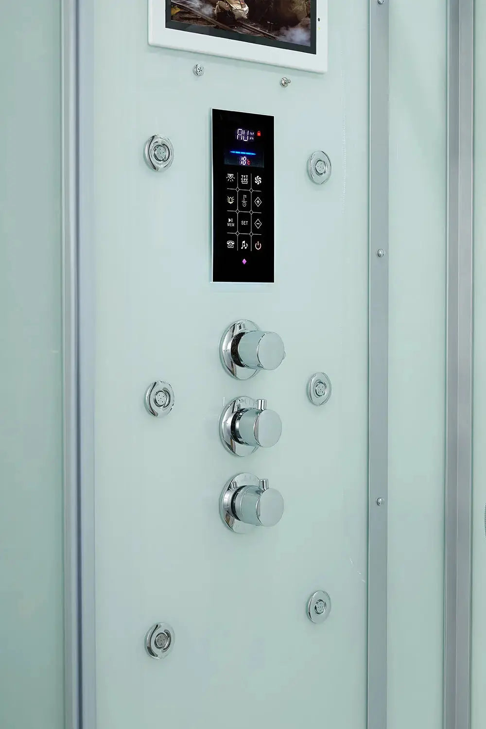 White Platinum Arezzo-L Steam Shower-Walk-In-Maya Bath-Luxury Steam Showers