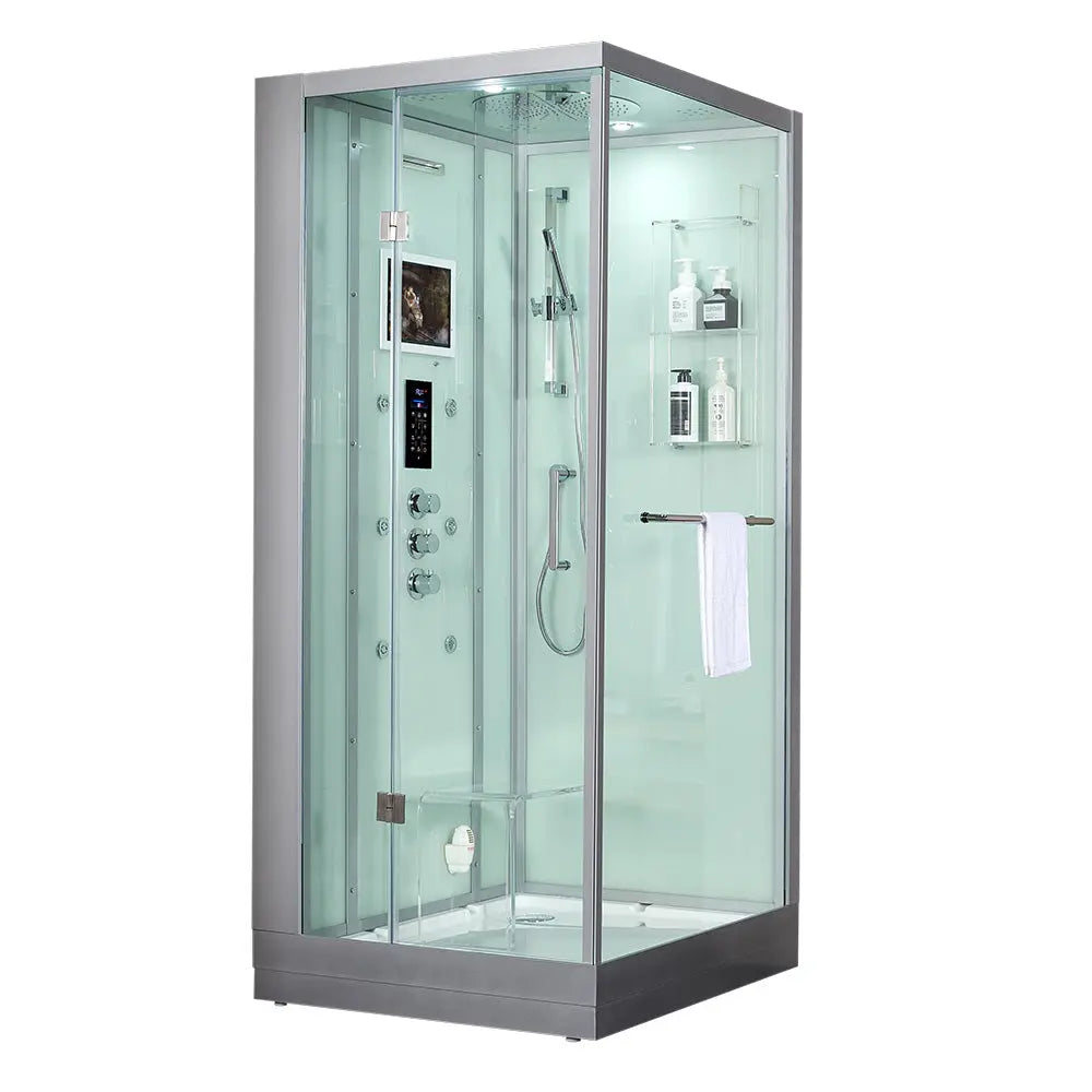 White Platinum Arezzo-L Steam Shower-Walk-In-Maya Bath-Luxury Steam Showers