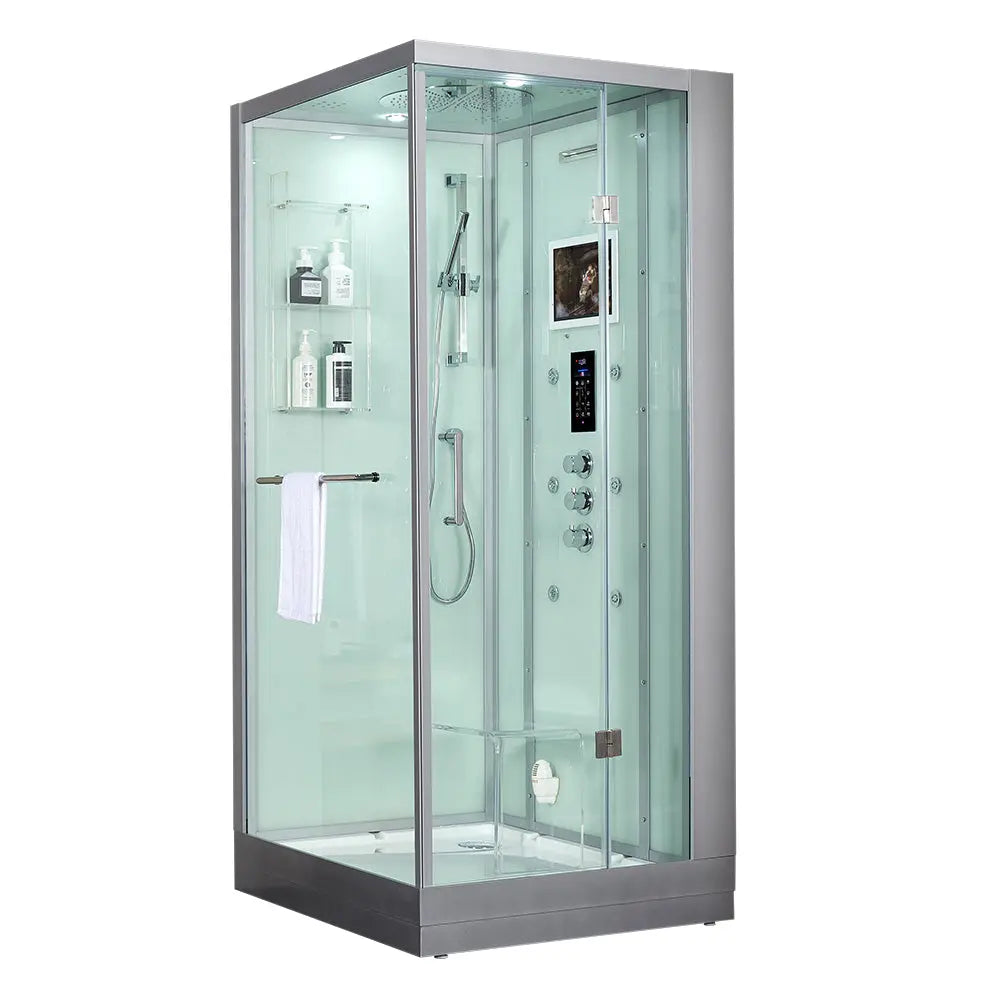 White Platinum Arezzo-R Steam Shower-Walk-In-Maya Bath-Luxury Steam Showers