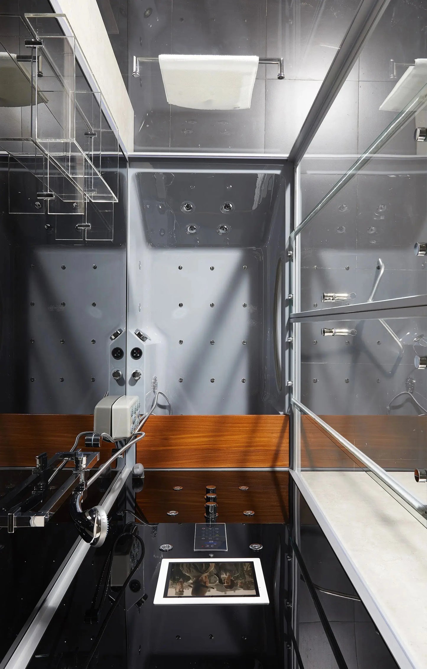 Gray Platinum Catania-L Steam Shower-Steam Shower-Tub Combo-Maya Bath-Luxury Steam Showers