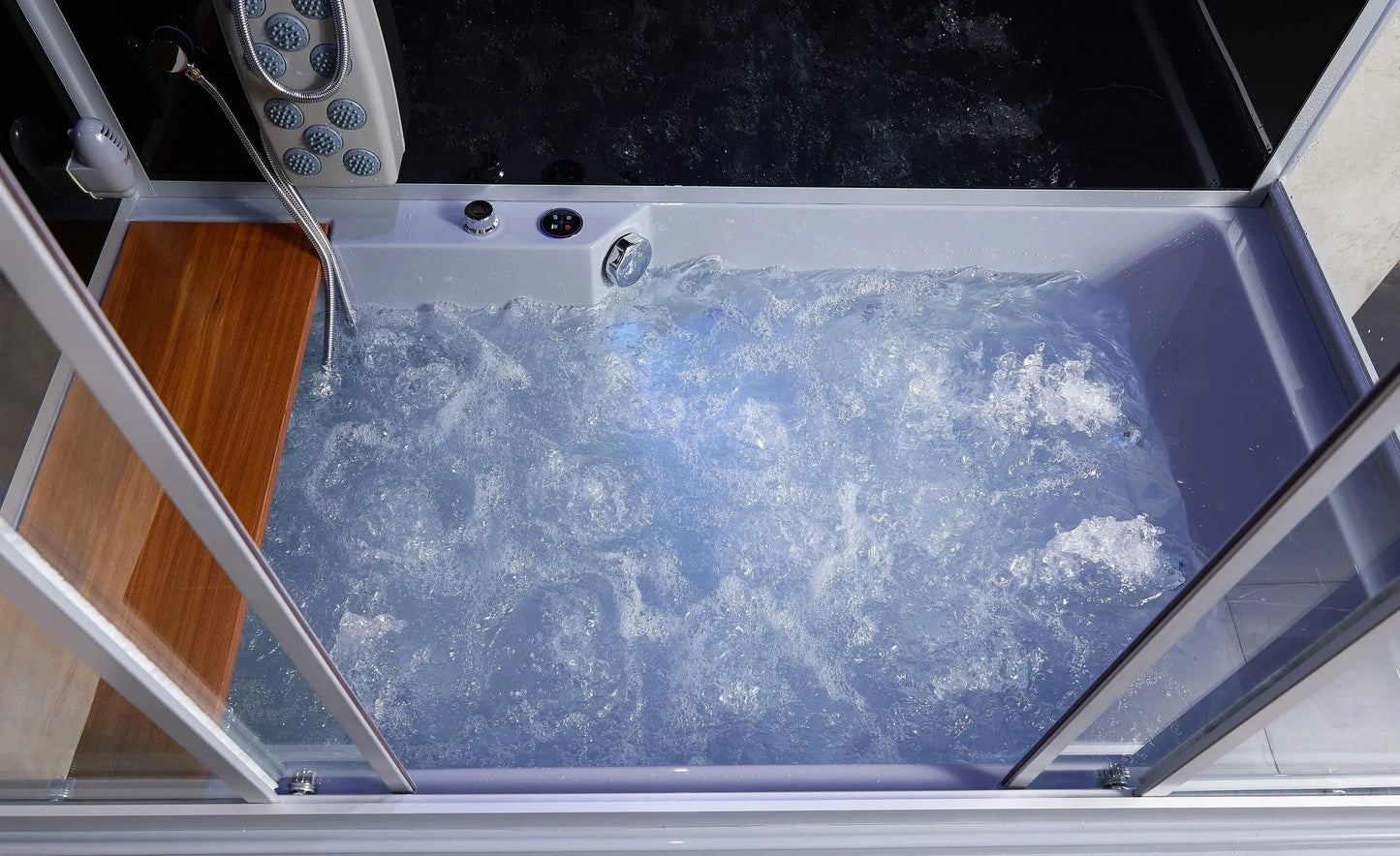 Gray Platinum Catania-L Steam Shower-Steam Shower-Tub Combo-Maya Bath-Luxury Steam Showers