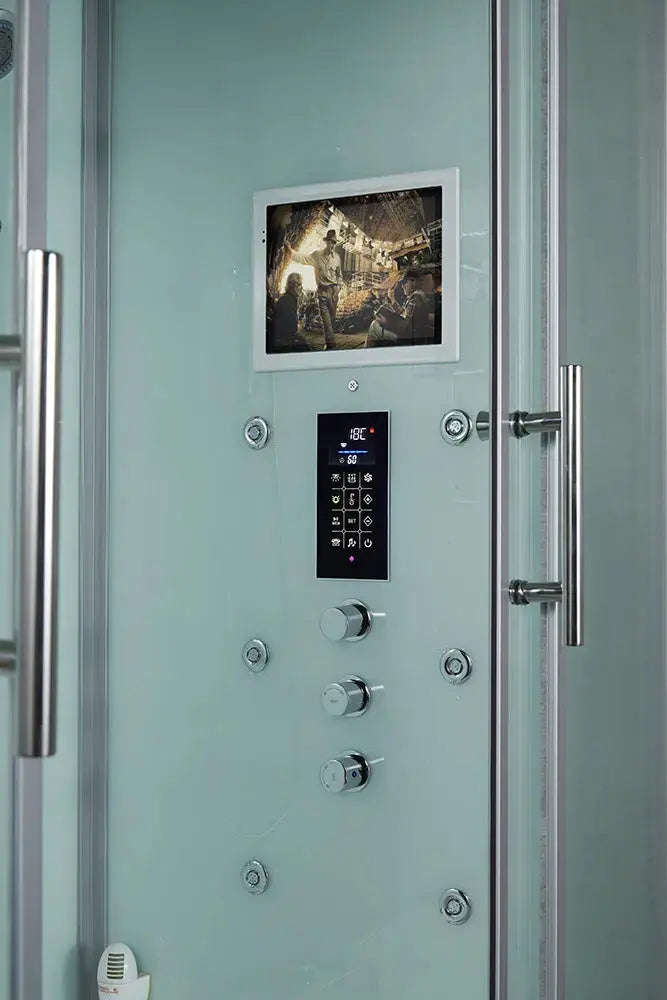White Platinum Catania-L Steam Shower-Steam Shower-Tub Combo-Maya Bath-Luxury Steam Showers