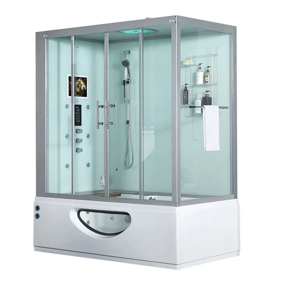 White Platinum Catania-L Steam Shower-Steam Shower-Tub Combo-Maya Bath-Luxury Steam Showers