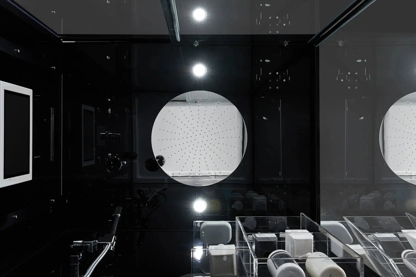 Black Platinum Lucca-L Steam Shower-Walk-In-Maya Bath-Luxury Steam Showers