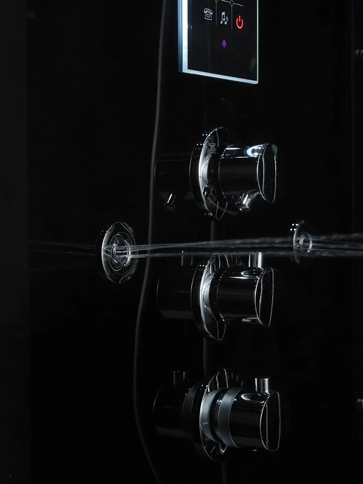 Black Platinum Lucca-L Steam Shower-Walk-In-Maya Bath-Luxury Steam Showers