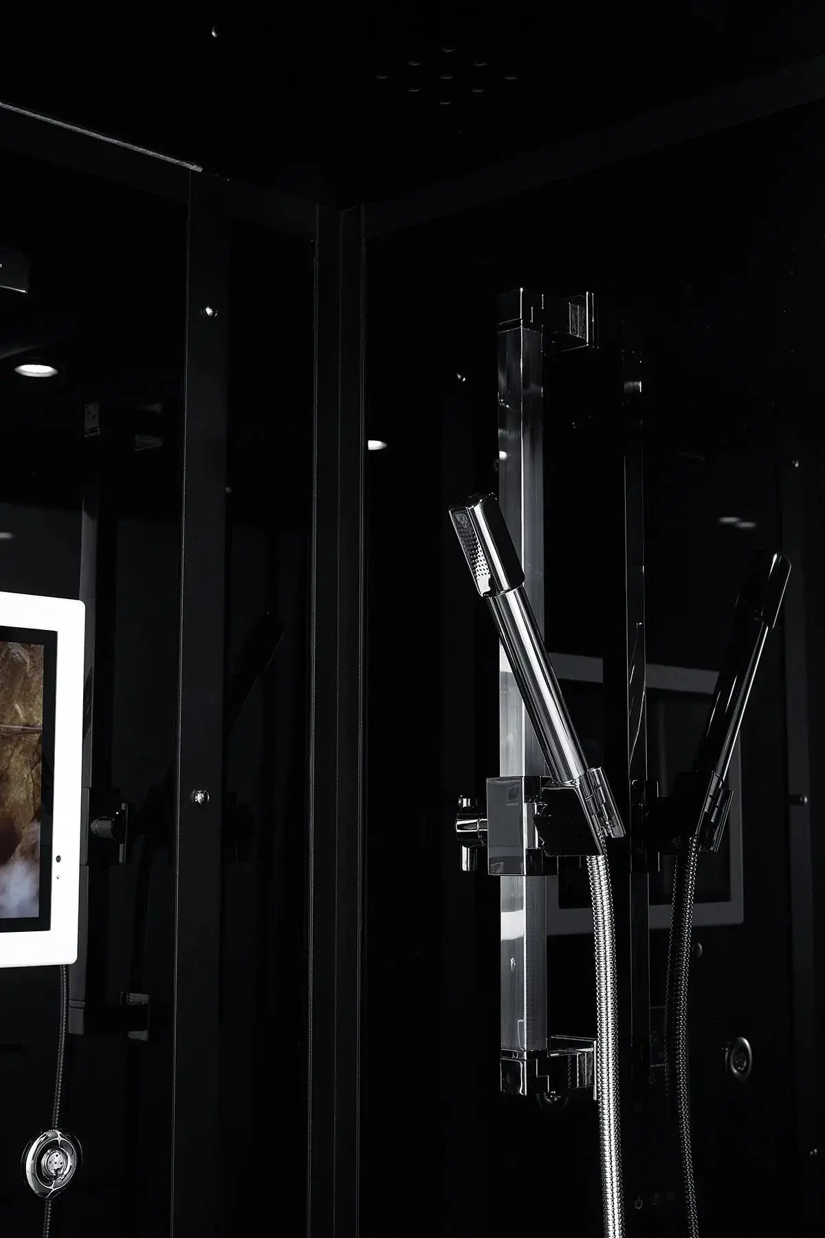Black Platinum Lucca-L Steam Shower-Walk-In-Maya Bath-Luxury Steam Showers