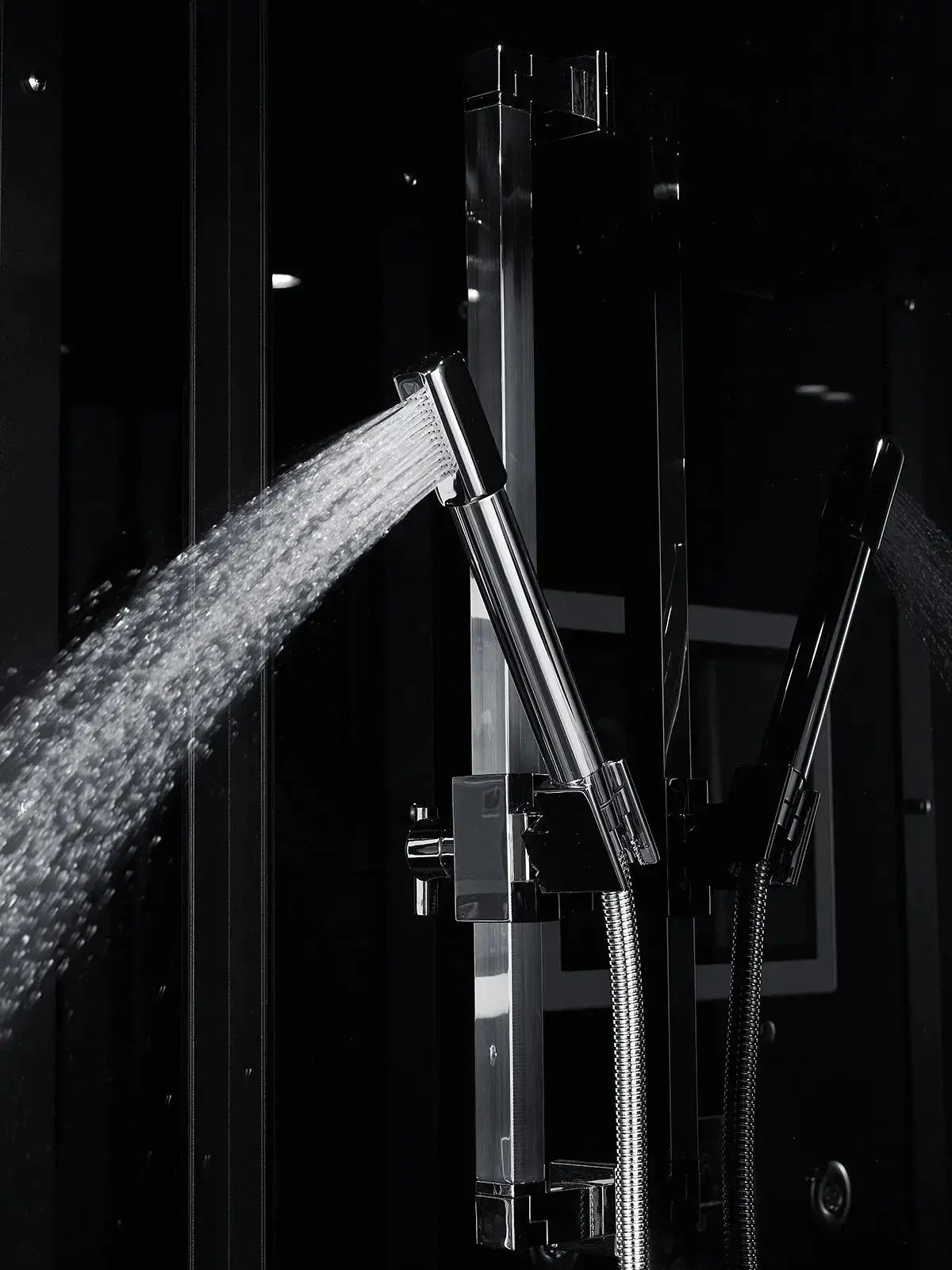 Black Platinum Lucca-L Steam Shower-Walk-In-Maya Bath-Luxury Steam Showers