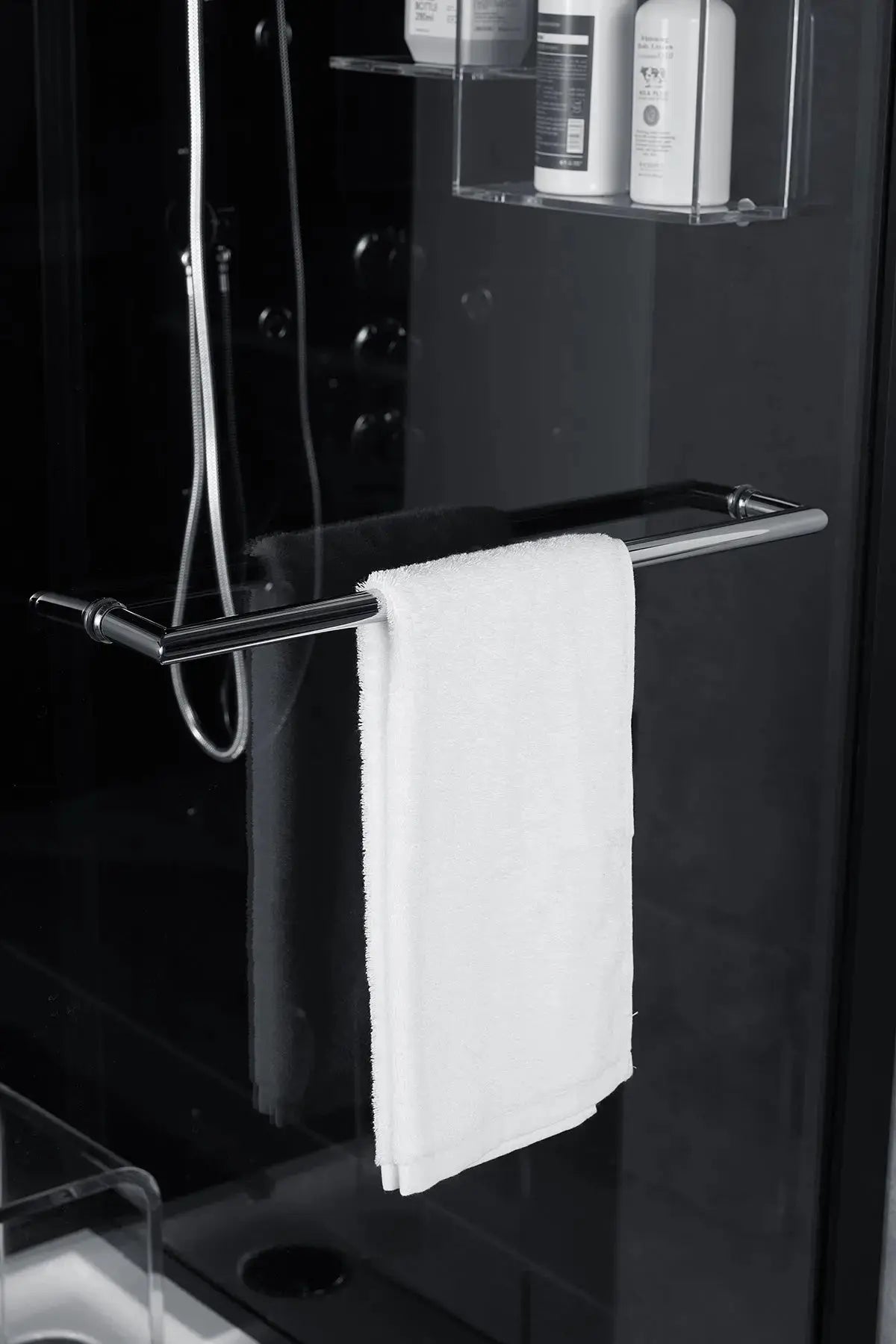 Black Platinum Lucca-L Steam Shower-Walk-In-Maya Bath-Luxury Steam Showers
