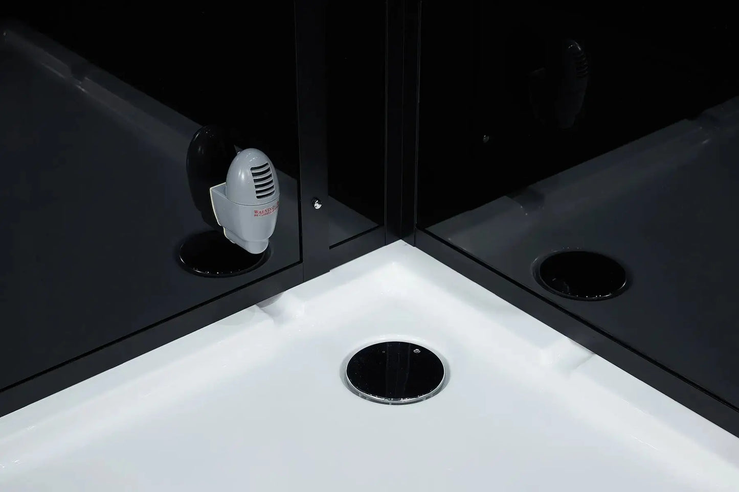 Black Platinum Lucca-L Steam Shower-Walk-In-Maya Bath-Luxury Steam Showers