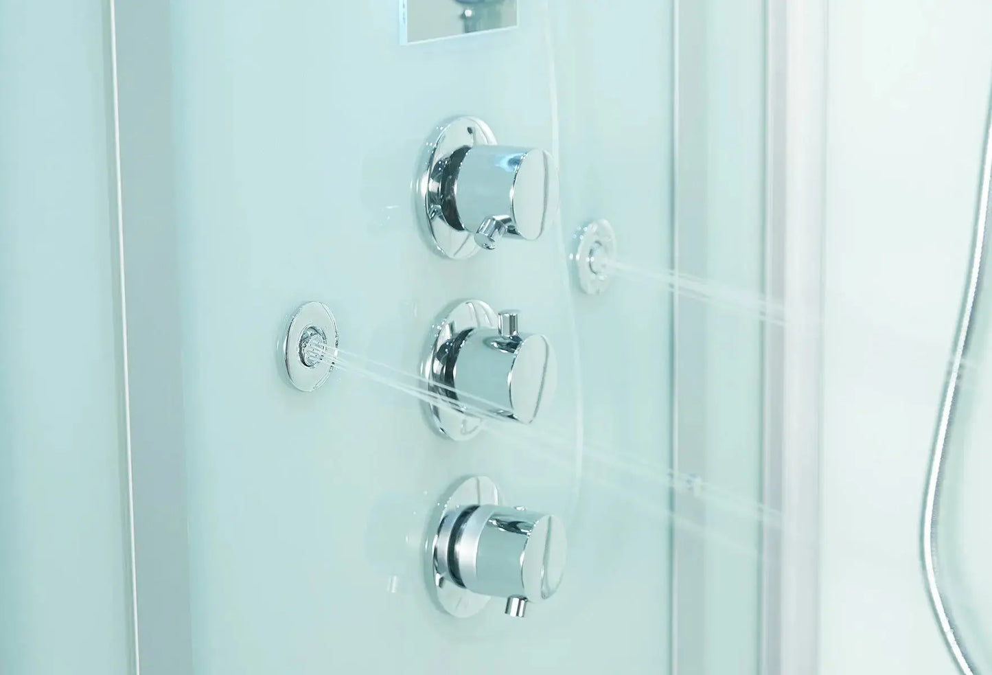 White Platinum Lucca-L Steam Shower-Walk-In-Maya Bath-Luxury Steam Showers