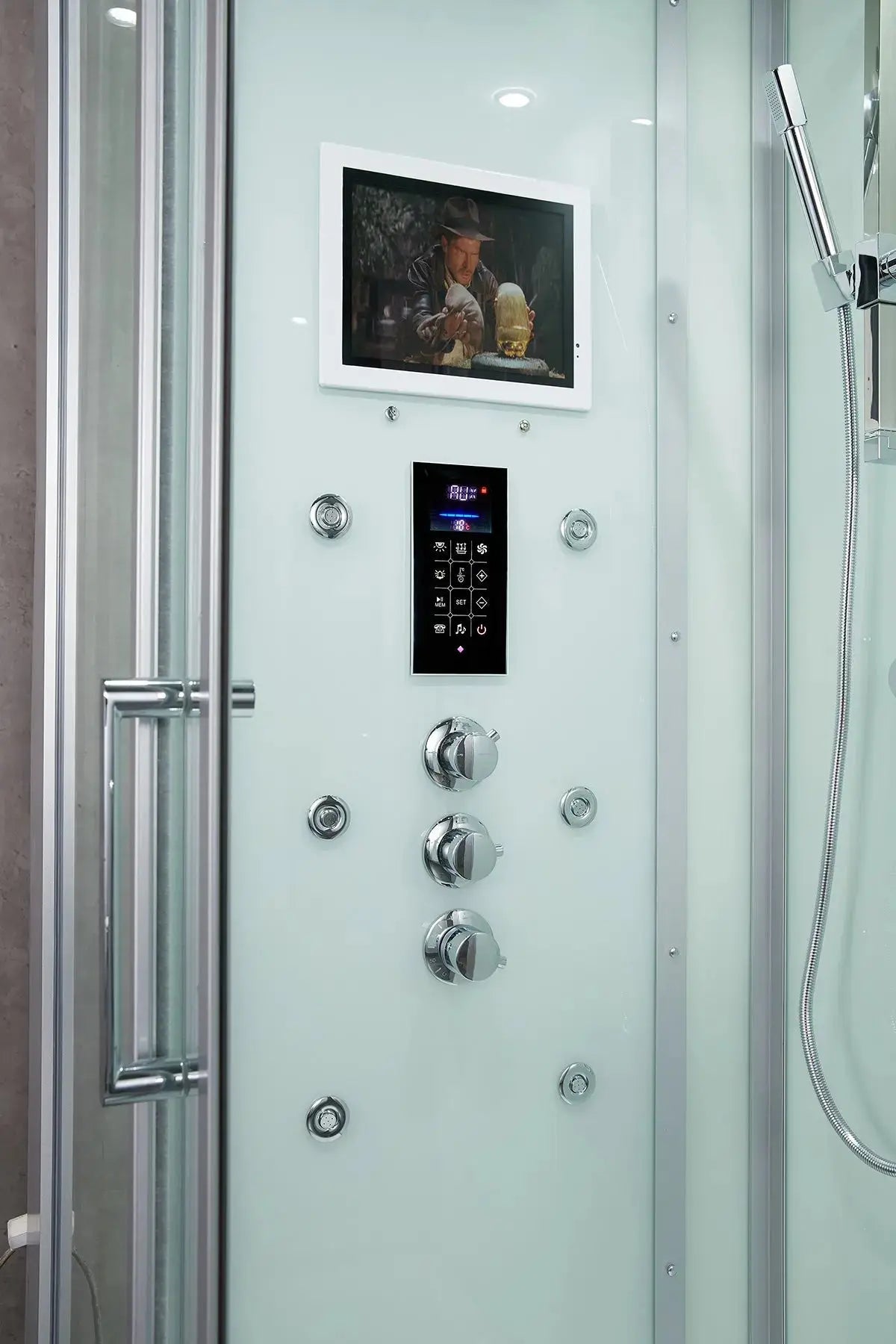 White Platinum Lucca-L Steam Shower-Walk-In-Maya Bath-Luxury Steam Showers