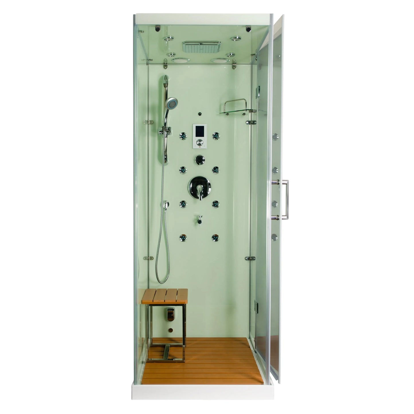 White Jupiter Plus-R Steam Shower-Walk-In-Homeward Bath-Luxury Steam Showers