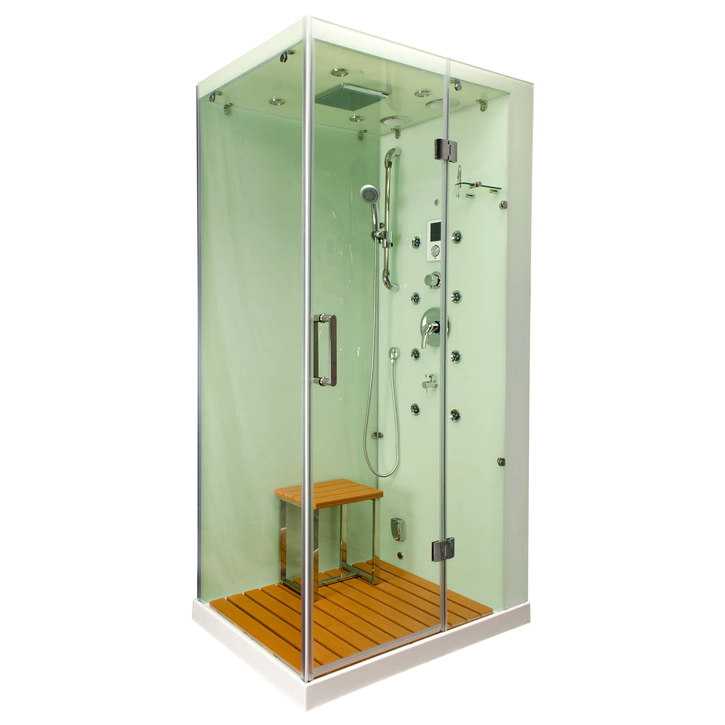 White Jupiter Plus-R Steam Shower-Walk-In-Homeward Bath-Luxury Steam Showers