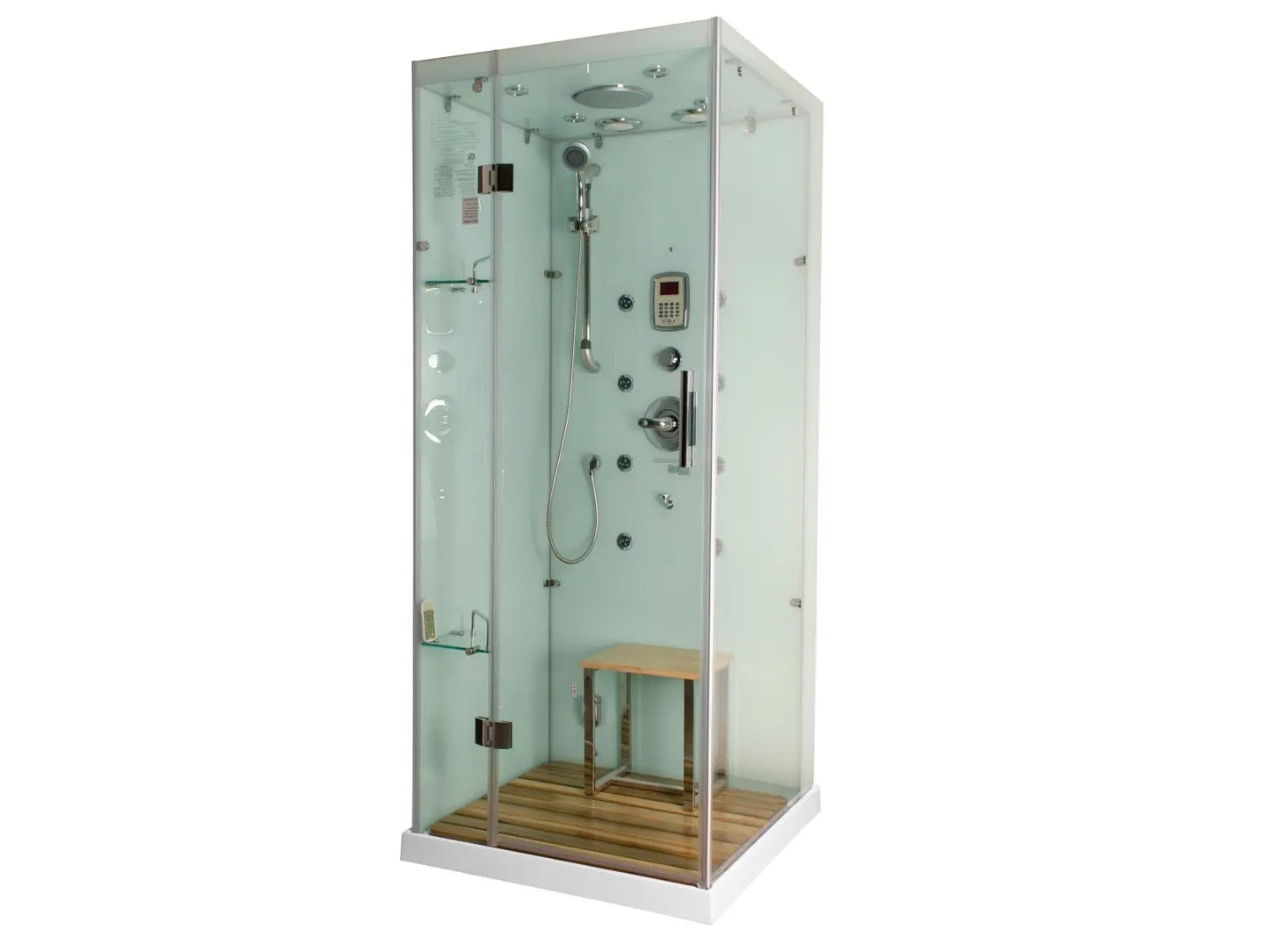 White Jupiter-R Steam Shower-Walk-In-Homeward Bath-Luxury Steam Showers