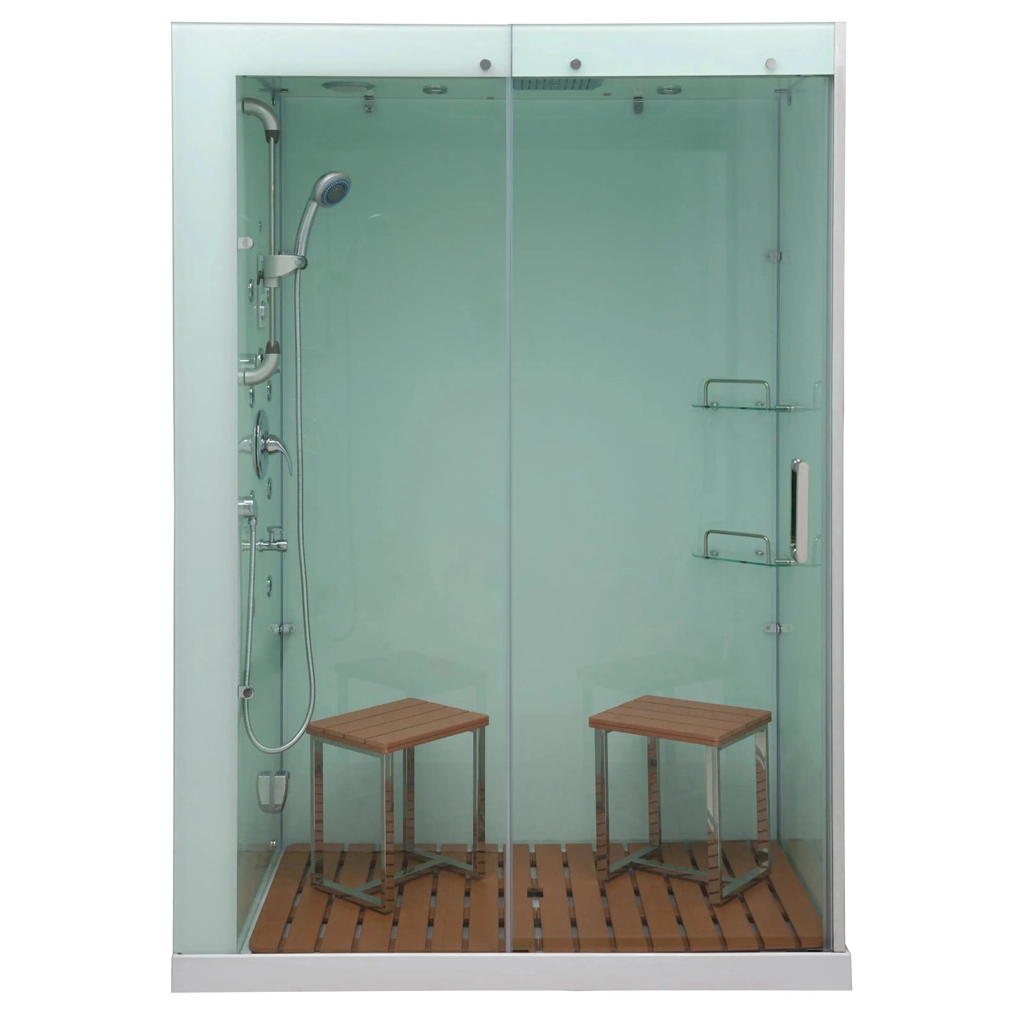 White Venus Plus-L Steam Shower-Walk-In-Homeward Bath-Luxury Steam Showers