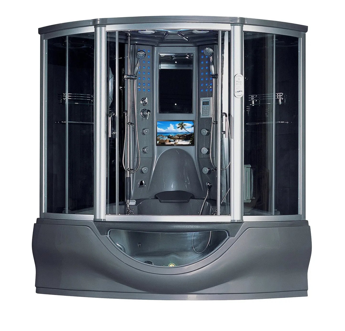 Gray Platinum Superior Steam Shower-Steam Shower-Tub Combo-Maya Bath-Luxury Steam Showers