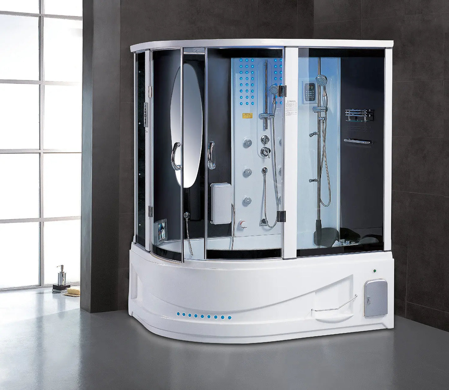 White Siena-R Steam Shower-Steam Shower-Tub Combo-Maya Bath-Luxury Steam Showers