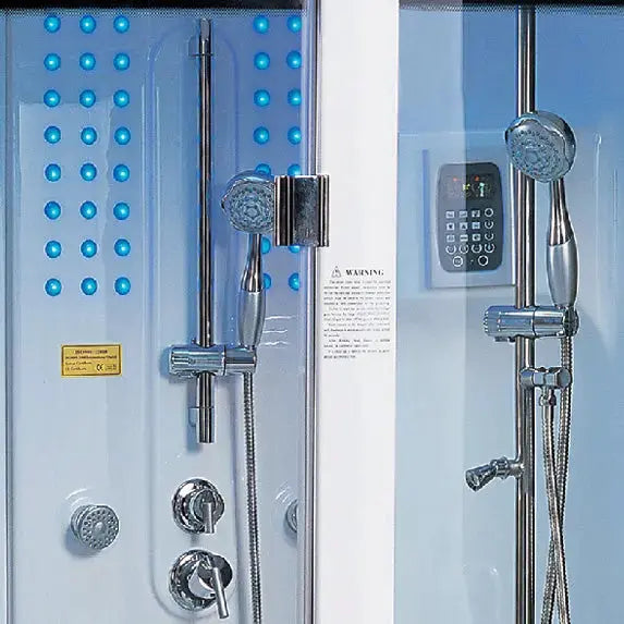 White Siena-L Steam Shower-Steam Shower-Tub Combo-Maya Bath-Luxury Steam Showers