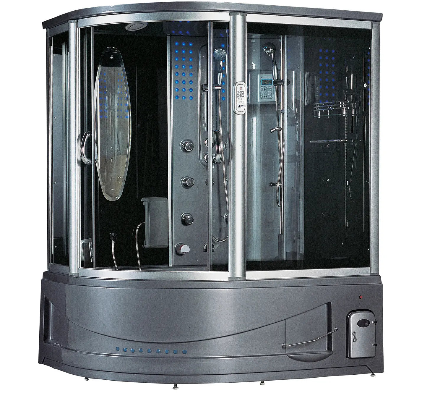 Gray Siena-R Steam Shower-Steam Shower-Tub Combo-Maya Bath-Luxury Steam Showers