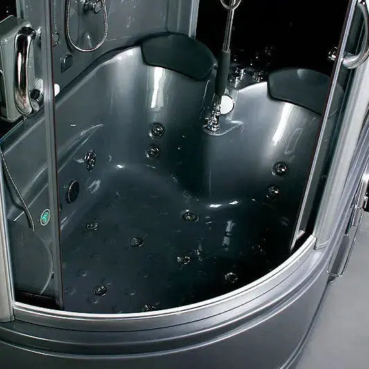 Gray Siena-L Steam Shower-Steam Shower-Tub Combo-Maya Bath-Luxury Steam Showers