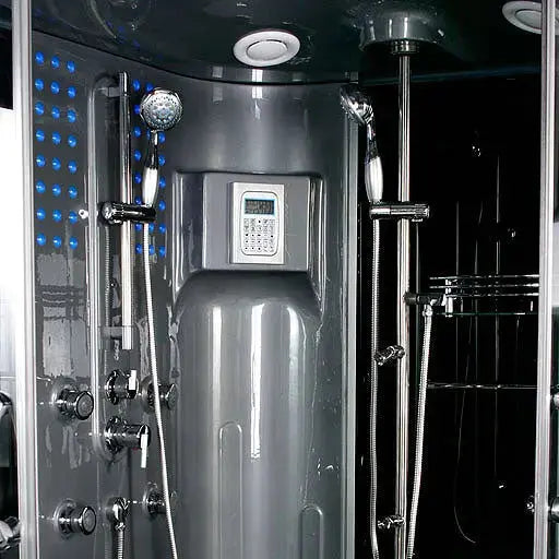 Gray Siena-L Steam Shower-Steam Shower-Tub Combo-Maya Bath-Luxury Steam Showers
