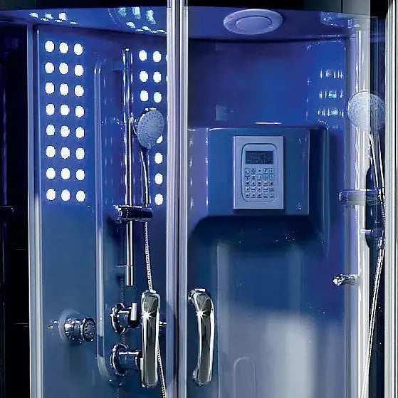 Gray Siena-L Steam Shower-Steam Shower-Tub Combo-Maya Bath-Luxury Steam Showers