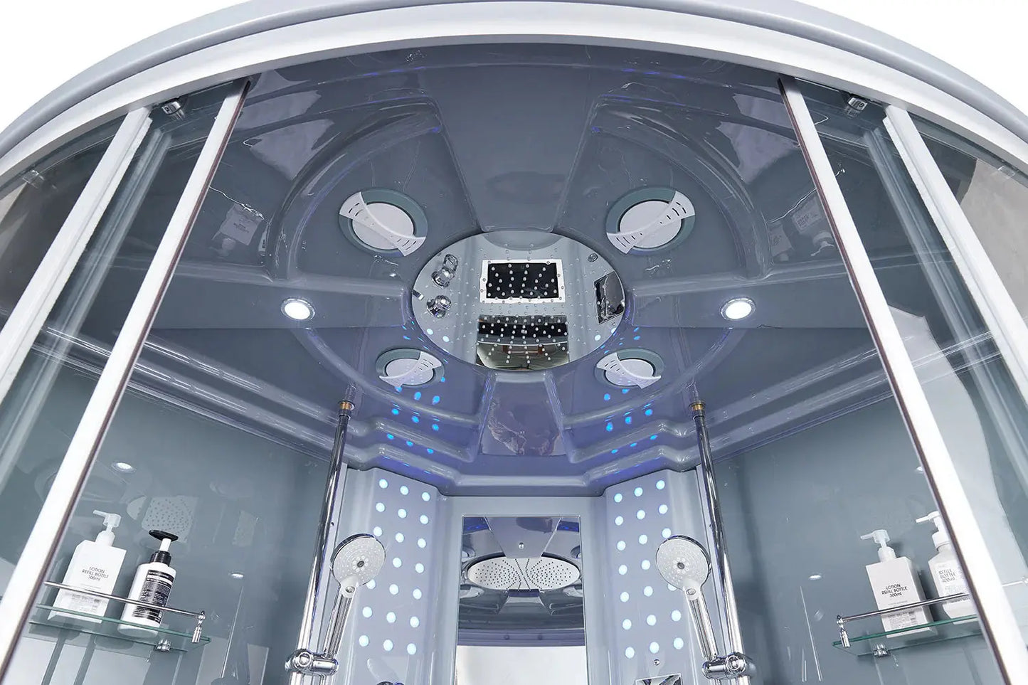 Gray Platinum Superior Steam Shower-Steam Shower-Tub Combo-Maya Bath-Luxury Steam Showers