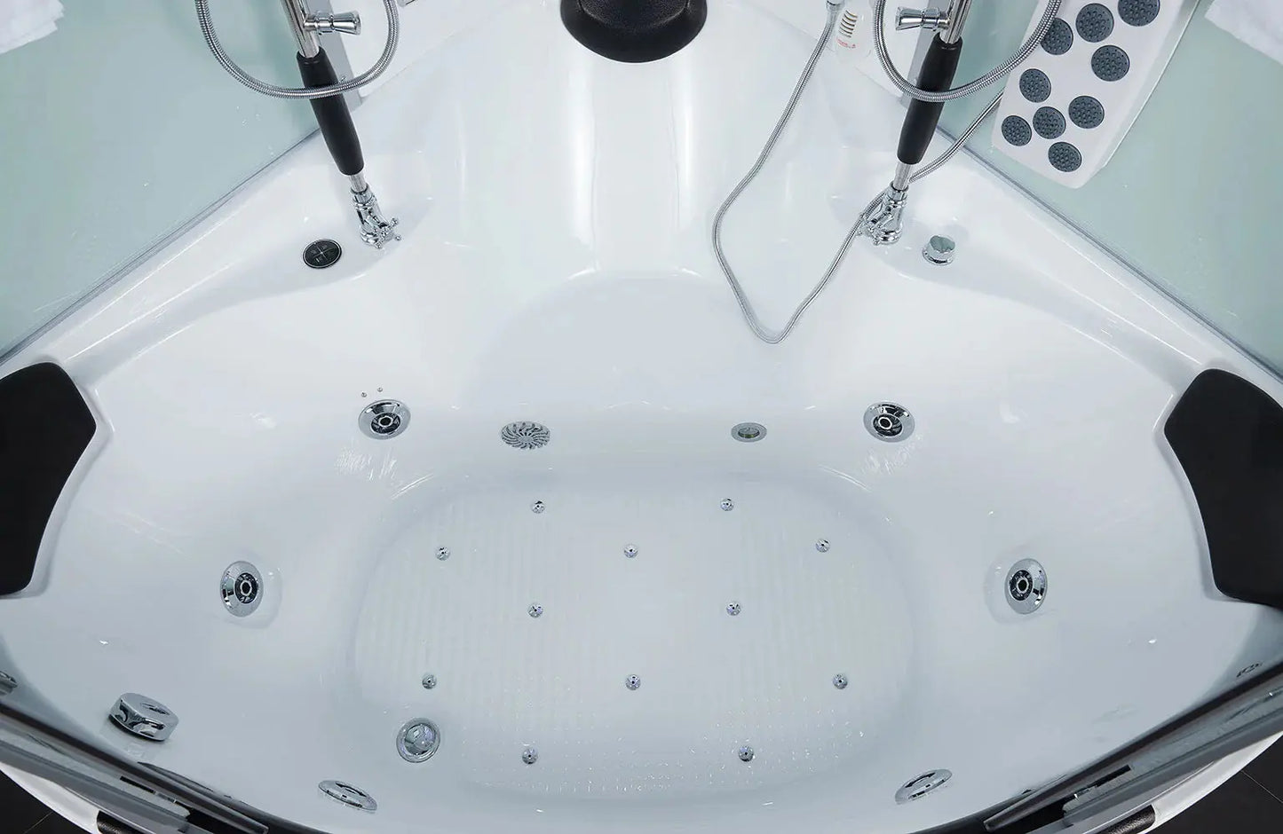 White Platinum Superior Steam Shower-Steam Shower-Tub Combo-Maya Bath-Luxury Steam Showers