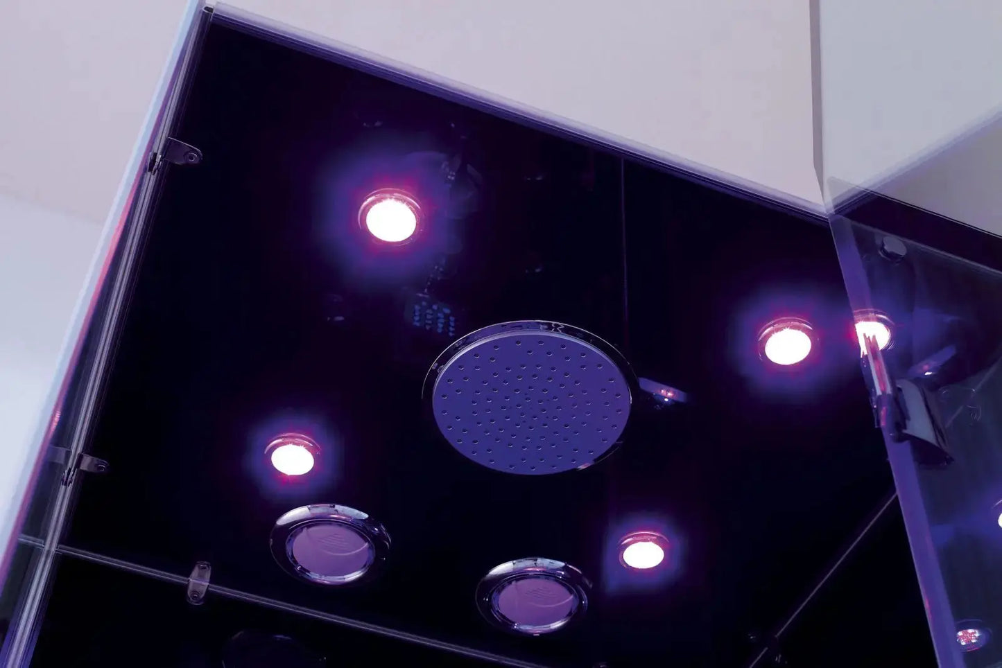 Black Jupiter-L Steam Shower-Walk-In-Homeward Bath-Luxury Steam Showers