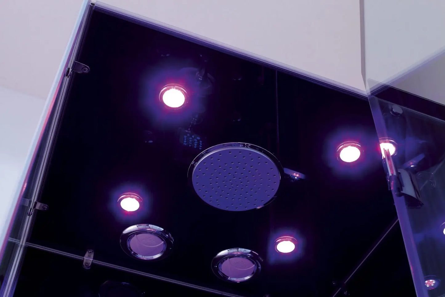 Black Jupiter Plus-L Steam Shower-Walk-In-Homeward Bath-Luxury Steam Showers